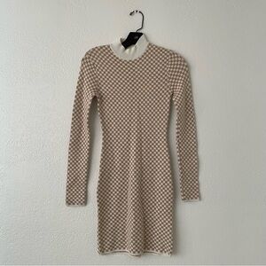 Abercrombie & Fitch Checkered Sweater Dress